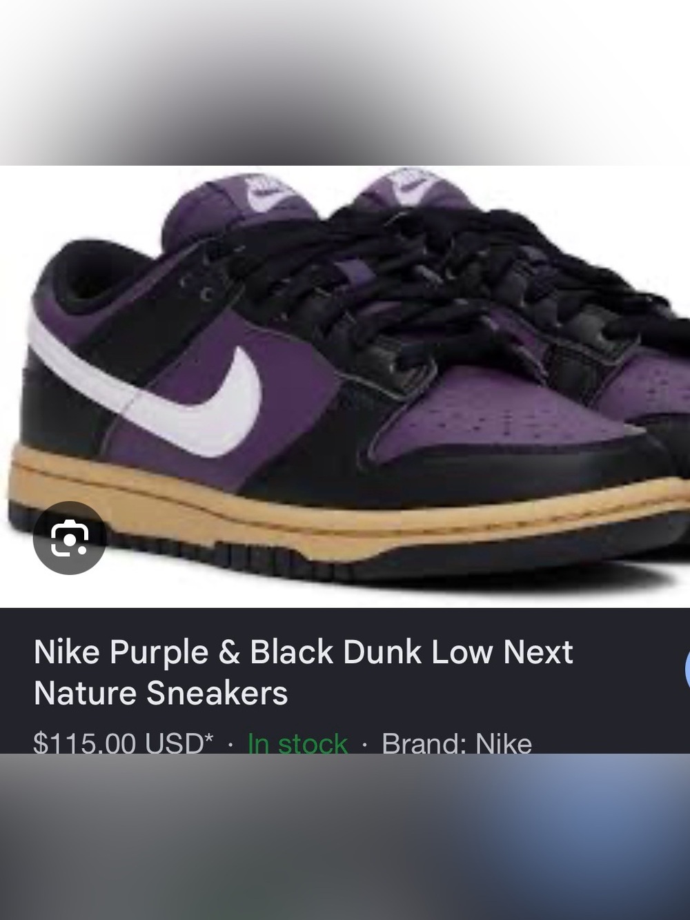Nike Dunk Low Purple, Black & Tan Accent